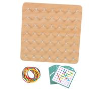 CIYODO Wooden Geoboard Nail Plate Educational Toy For Mathematics Learning Geometry Puzzle Board With Activity Pattern Cards For School And Home Use
