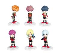 Ciyoulio Anime Blue Lock Figure Nagi Seishiro/Isagi Yoichi Set di 6 personaggi anime in piedi Manga Statua Desktop Carino Figura 10 x 6 cm