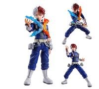Ciyoulio Anime MHA Figure Midoriya Izuku Bakugou Katsuki Action Figure mobile Todoroki Shouto Super Action Statue Accessori intercambiabili Decorazione da scrivania Regalo 15 cm