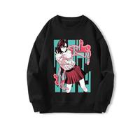 Ciyoulio Dan Da Dan Felpa con cappuccio anime nero Momo Ayase Okarun Manga, felpa con cappuccio Dandadan Turbo Granny Cat Anime, maglione con stampa 3D, Momo Ayase, M