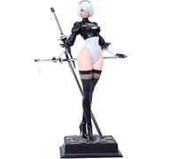 Ciyoulio Figure anime cool videogioco Yorha 2B figura con accessori per la testa, grande figura automobilistica n. 2 Type B anime modello figure desktop manga statua