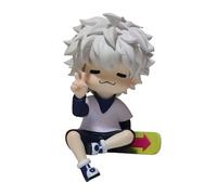Ciyoulio Killua zaoldyeck Figura Anime Q Versione Personaggio Modello PVC Seduto Pose Statua Mini Statua Cake Topper Decorazione Desktop 8cm