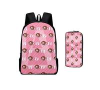 Ciyoulio MHA Zaino + Portapenne Set 2 Pezzi Midoriya Izuku Anime Scuola Borsa a Tracolla Bakugou Katsuki/Toga Himiko Stampa 3D Bookbag Astuccio per Studenti, Tipo 5, Taglia unica, Zaini Daypack