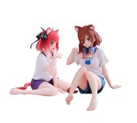 Ciyoulio Personaggi anime sedentari The Quintessential Quintuplets Statua Nino Nakano/Miku Nakano, figura anime Cat Girl Personaggi Desktop Anime Ornaments