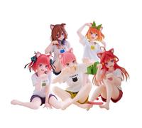 Ciyoulio Personaggi anime sedentari The Quintessential Quintuplets Statua Nino Nakano/Miku Nakano, figura anime Cat Girl Personaggi Desktop Anime Ornaments