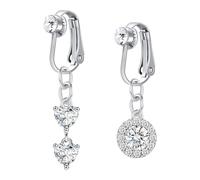 Cizme Set 2 Pezzi di Finti Anelli Ombelico, Striscia Ombelico Argento in Acciaio Inossidabile, Clip Ombelico Senza Foro, con Pendente a Sfera a Forma di Cuore, Gioielli Perforati