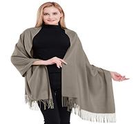 CJ Apparel Alta Qualità 100% Cachemire 2 Ply Scialli fatti a Mano dal Nepal Dello Scialle Dell'involucro Della Sciarpa NUOVO (Beige (Nuovo))