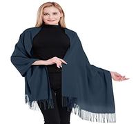 CJ Apparel Alta Qualità 100% Cachemire 2 Ply Scialli fatti a Mano dal Nepal Dello Scialle Dell'involucro Della Sciarpa NUOVO (Carbone Nero)