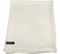 CJ Apparel Avorio Solido Colore Disegno Nepalese Fringe Scialle Sciarpa Pashmina ha Rubato Secondi NUOVO