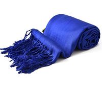 CJ Apparel Blu Federale Colore Solido Disegno Scialle di Pashmina Sciarpa Stola Dell'involucro NUOVO