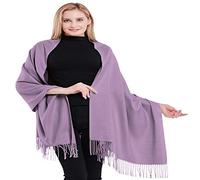 CJ Apparel Chiaro Viola Misto Cotone Spesso Solido Colore Disegno Scialle di Pashmina Dell'involucro Della Sciarpa Secondi NUOVO