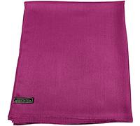 CJ Apparel Hand Made Nepalese Fringe Shawl Scialle di Pashmina, Viola Fucsia, Taglia Unica Donna