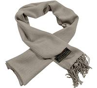 CJ Apparel Light French Beige Mink Mens Nepalese Solid Color Design Fashion Scarf Seconds Scarves Face/Neck Wrap Hand Made in Nepal New