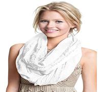 CJ Apparel Mobius Infinity Sciarpa Seconds Snood Cowl Tubo Circolare Scialle Pashmina NUOVO, bianco, Taglia unica