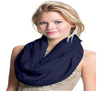 CJ Apparel Mobius Infinity Sciarpa Seconds Snood Cowl Tubo Circolare Scialle Pashmina NUOVO, Blu scuro, Taglia unica