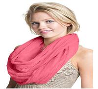CJ Apparel Mobius Infinity Sciarpa Snood Cowl Tubo Circolare Eternity Scialle Pashmina NUOVO, Rosa corallo., Taglia unica