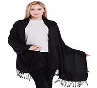 CJ Apparel Nero Alta Qualità 100% Cachemire 2 Ply Scialli fatti a Mano dal Nepal Dello Scialle Dell'involucro Della Sciarpa NUOVO