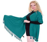 CJ Apparel - Sciarpa a tinta unita, Pashmina - Verde - Taglia unica