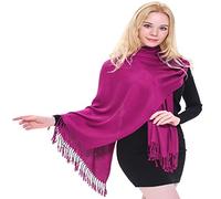 CJ Apparel Sciarpa a Tinta Unita, Scialle, Pashmina - Viola - Taglia unica