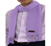 CJ Apparel Sciarpa da uomo nepalese tinta unita design moda sciarpa collo Wrap Hand Made in Nepal NUOVO, Viola chiaro M1074, Taglia unica