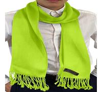 CJ Apparel Sciarpa da uomo nepalese tinta unita design moda sciarpa collo Wrap Hand Made in Nepal NUOVO, Verde lime, Taglia unica