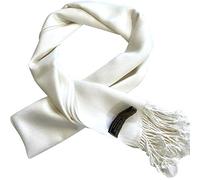 CJ Apparel Sciarpa da uomo nepalese tinta unita design moda sciarpa secondi sciarpa viso / collo avvolgere a mano in Nepal NUOVO, Bianco brillante., taglia unica