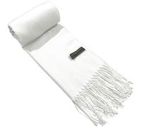 CJ Apparel Sciarpa nepalese da uomo tinta unita moda, bianco, Taglia unica