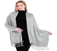 CJ Apparel Sciarpa Pashmina da donna Chales Sólido Color, grigio chiaro, Taglia unica