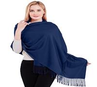 CJ Apparel Scuro Blu Misto Cotone Spesso Solido Colore Disegno Scialle di Pashmina Dell'involucro Della Sciarpa NUOVO