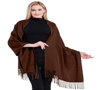 CJ Apparel Scuro Marrone Alta Qualità 100% Cachemire 2 Ply Scialli fatti a Mano dal Nepal Dello Scialle Dell'involucro Della Sciarpa NUOVO