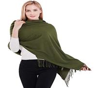 CJ Apparel Scuro Verde Misto Cotone Spesso Solido Colore Disegno Scialle di Pashmina Dell'involucro Della Sciarpa NUOVO