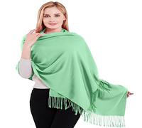 CJ Apparel Spessa tinta unita design misto cotone scialle sciarpa avvolgente stola tiro testa avvolgere pashmina NUOVO, Ciano., taglia unica