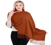 CJ Apparel Spessa tinta unita design misto cotone scialle sciarpa Wrap stola Throw Head Wrap Pashmina Hand Made in Nepal NUOVO, Terracotta., Taglia unica