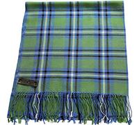 CJ Apparel Tartan - Sciarpa da uomo in stile nepalese, lavorato a maglia, per autunno/inverno, per il viso, per la sartoria, verde, Taglia Unica