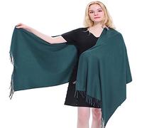 CJ Apparel Verde Acqua Misto Cotone Spesso Solido Colore Disegno Scialle di Pashmina Dell'involucro Della Sciarpa NUOVO