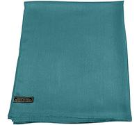 CJ Apparel Verde Giada Solido Colore Disegno Nepalese Fringe Scialle Sciarpa Pashmina ha Rubato Secondi NUOVO