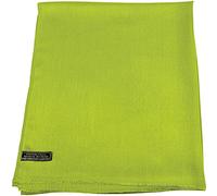 CJ Apparel Verde Lime Solido Colore Disegno Nepalese Fringe Scialle Sciarpa Pashmina ha Rubato Secondi NUOVO