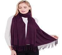CJ Apparel Viola Misto Cotone Spesso Solido Colore Disegno Scialle di Pashmina Dell'involucro Della Sciarpa Secondi NUOVO