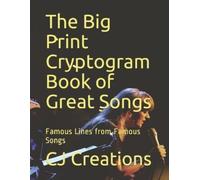 Cj Creations The Big Print Cryptogram Book of Great Songs (Tascabile)