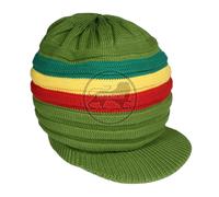 Cjamaica Rasta Roots Africa Rastafari Marley Corto Corona Cappello 100% Cotone S