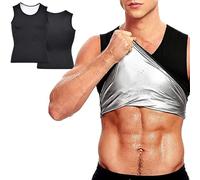 CJBIN Canotta Dimagrante Uomo, Maglia Sauna Uomo, Canotta Brucia Grassi Uomo, per la Perdita di Peso, Fitness e Allenamento, S/M