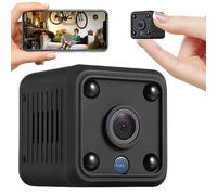 CJBIN Mini fotocamera, 1080p WLAN telecamera di sorveglianza interna mini mini fotocamera a 180° con registrazione, app per cellulare per micro camera interna, mini telecamera Wi-Fi con sensore di