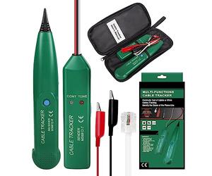 CJBIN Rilevatore di Linea Telefonica, MS6812 Tester per Cavi di ReteTracciatore di linea via cavo, per Rete, Telefono, Controllo Della Continuità, con Trasmettitore e Ricevitore(Batteria Non Inclusa)