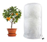 CJBIN Telo Antigelo Piante, Copertura Invernale Antigelo per Piante con Coulisse, Borsa Protettiva per Giardino, Cappuccio Protezione Piante per Piante, 3D, Rotonda, Antigelo, Fodera, 120X180 CM