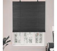 CJBWJM Tende a Rullo bambù retrò, Tende A Pacchetto in bambù Bloccano La Luce per Finestre Laterali e Porte, Tende Naturale per La Privacy di Casa, Ufficio, Personalizzabile(Nero)