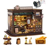 Cjeuxnr Casa delle bambole fai da te in miniatura, kit per casa delle bambole in miniatura, modello 3D in legno con copertura antipolvere e LED, idea creativa per la stanza per San Valentino e