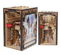 Cjeuxnr DIY Diagon Alley Book Nook puzzle in legno 3D con luce a LED, decorazione educativa creativa per adulti