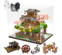 Cjeuxnr Kit fai da te in miniatura, mini diorama casa delle bambole con LED, artigianato per adulti, regalo di Natale e compleanno