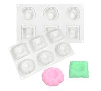 Cjeuxnr Stampi in silicone di diverse forme per sapone, lozioni, bombe da bagno, cioccolato, caramelle (MCM-586)