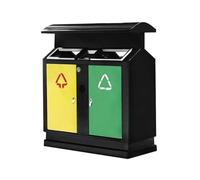 CJHFR472SG Bidone Spazzatura Esterno Cestino for rifiuti classificato for esterni, area commerciale pubblica, cestino for rifiuti in metallo Secchi della spazzatura da esterni